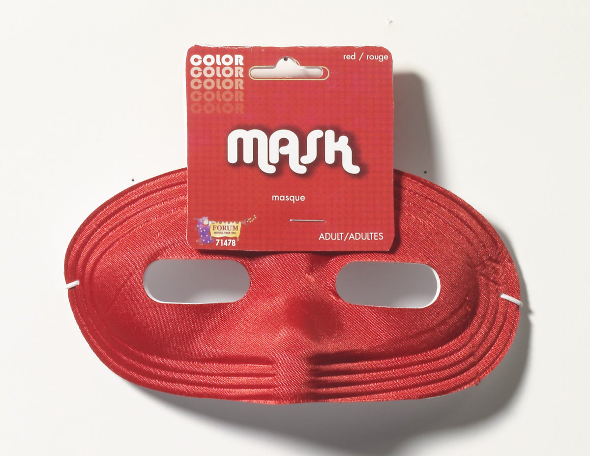 Red satin domino eye mask