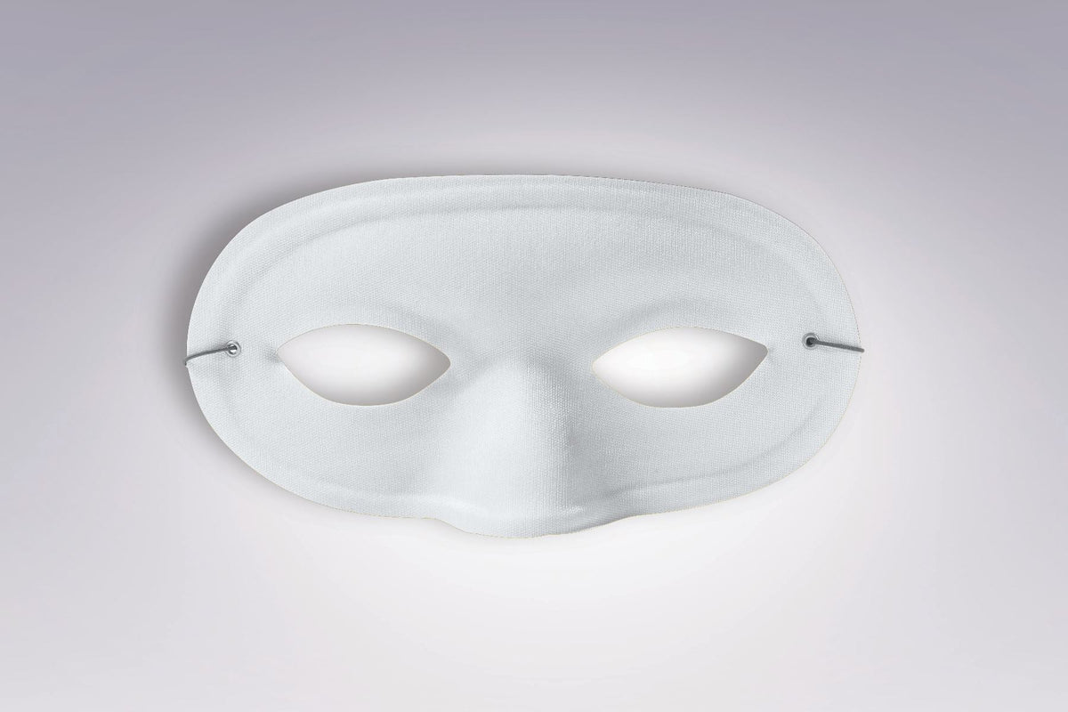 White satin domino eye mask