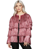 Pink tinsel festival jacket, alternate view