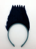 Trolls Branch headband with dark blue stand-up faux hair