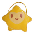 Yellow Wishing Star shaped accessory bag with smiling face and handle