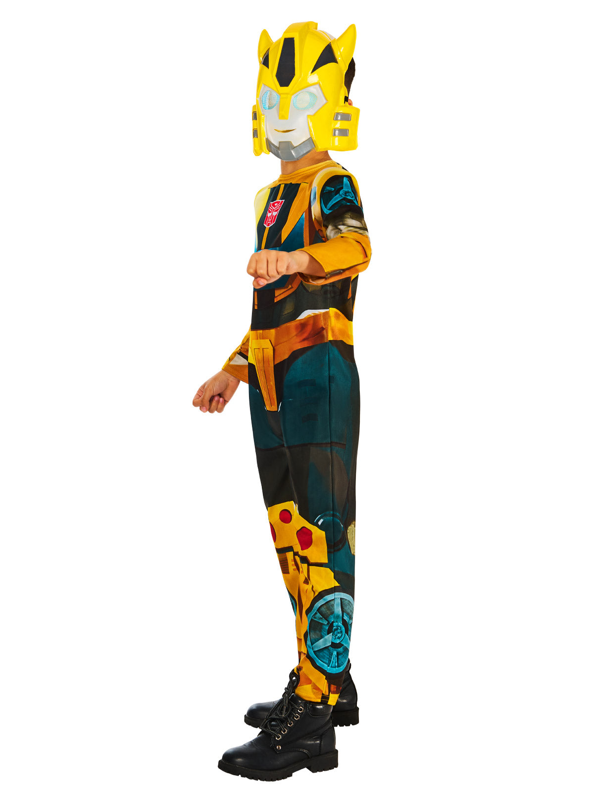 Side view of the Bumble Bee Transformers Costume, Child
