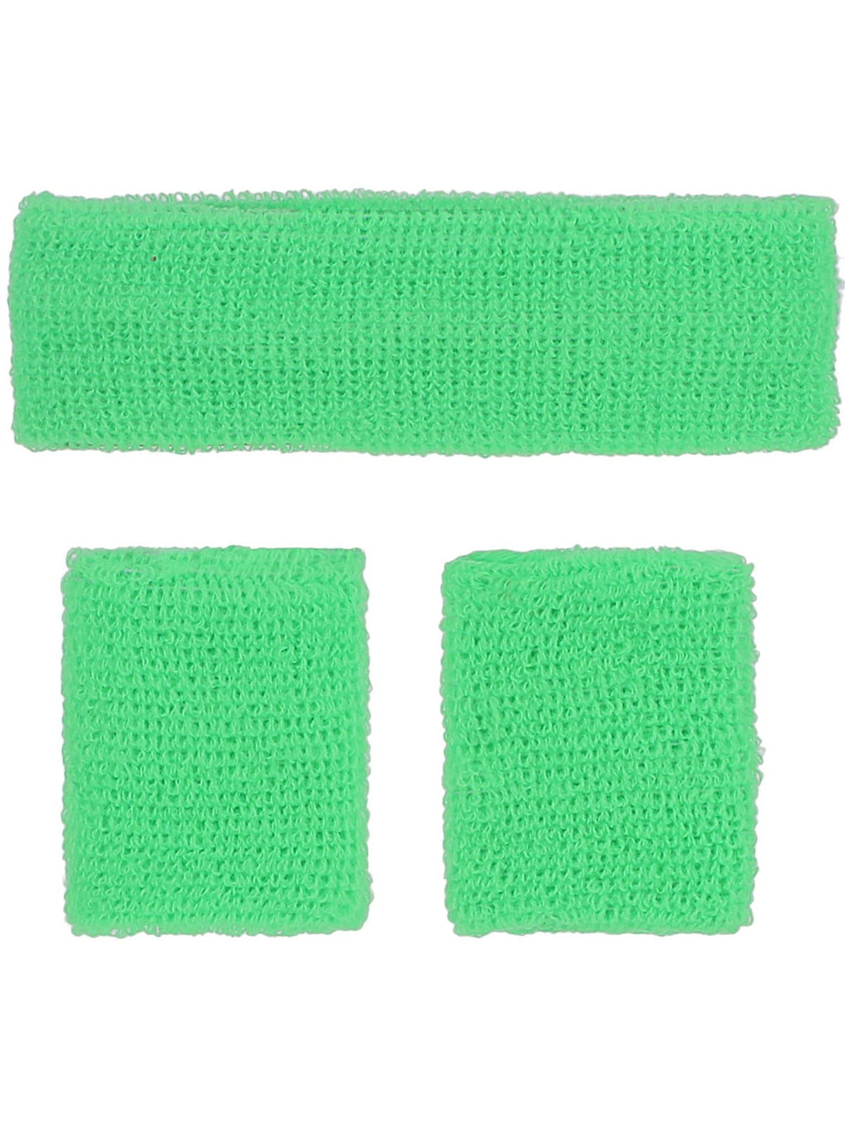 Green neon sweatbands, alternate view