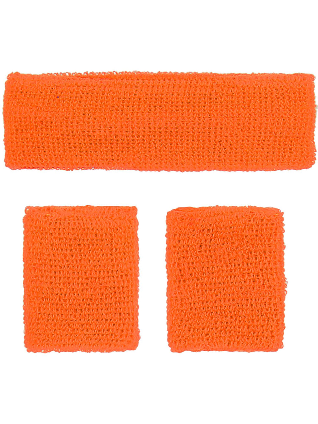 Orange neon sweatbands, alternate view