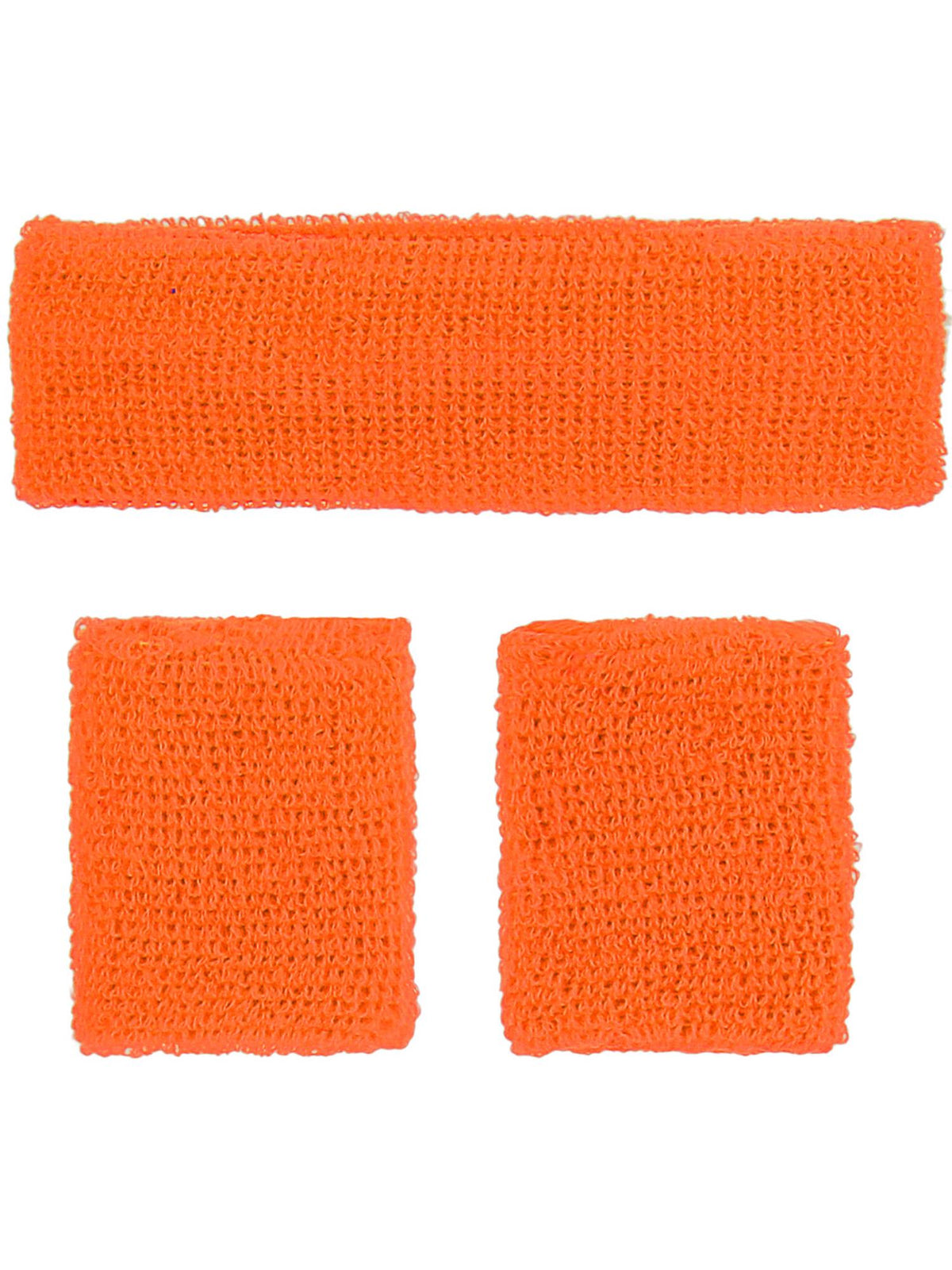 Orange neon sweatbands, alternate view