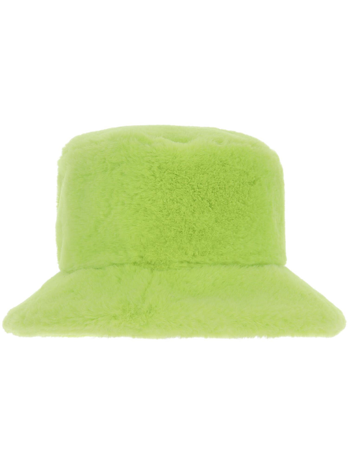 Green fur bucket hat, alternate view