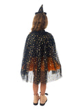 Witch Black & Gold Star Cape - Child
