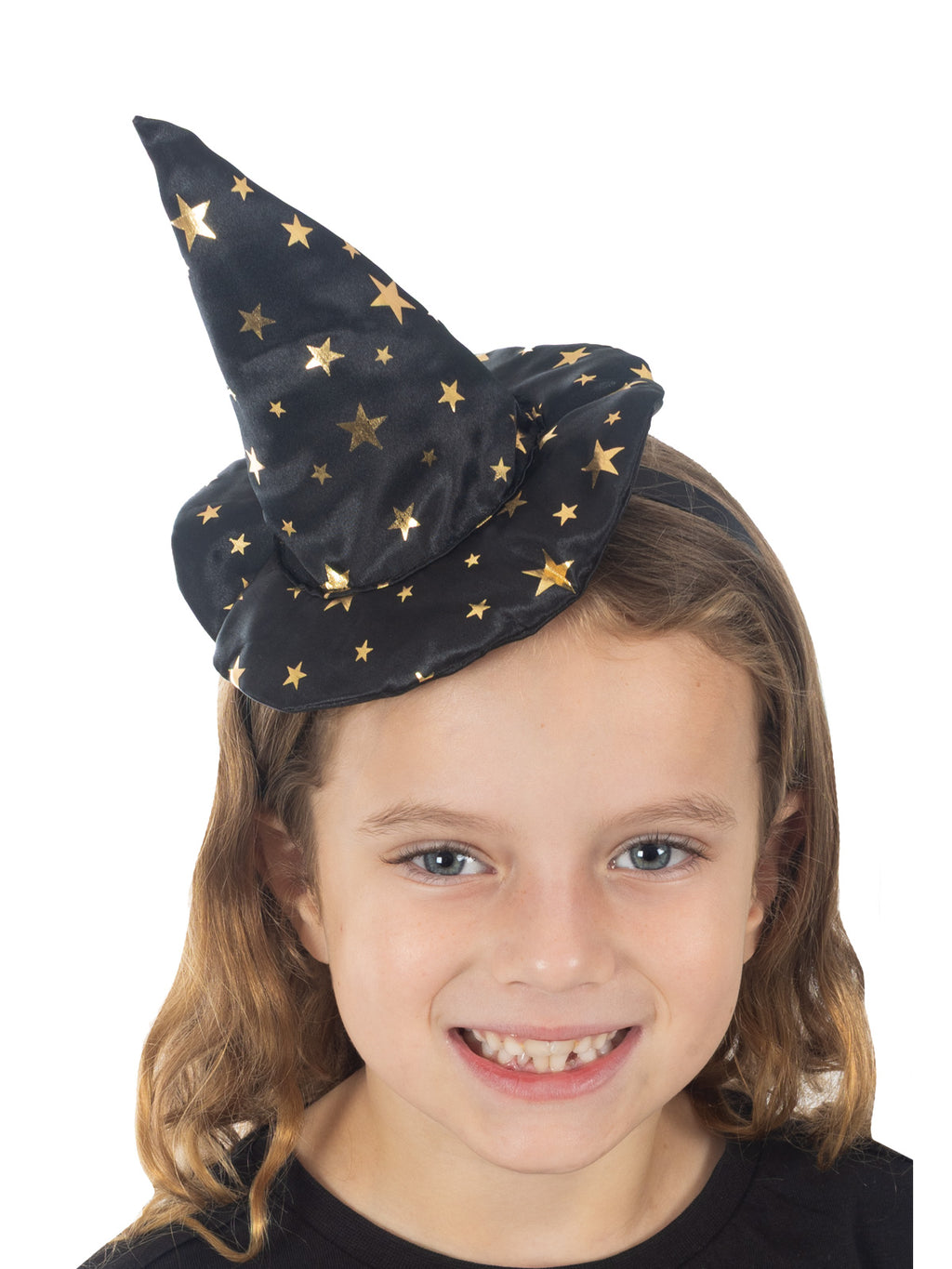 Witch Black & Gold Star Headband - Child