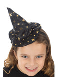 Witch Black & Gold Star Headband - Child