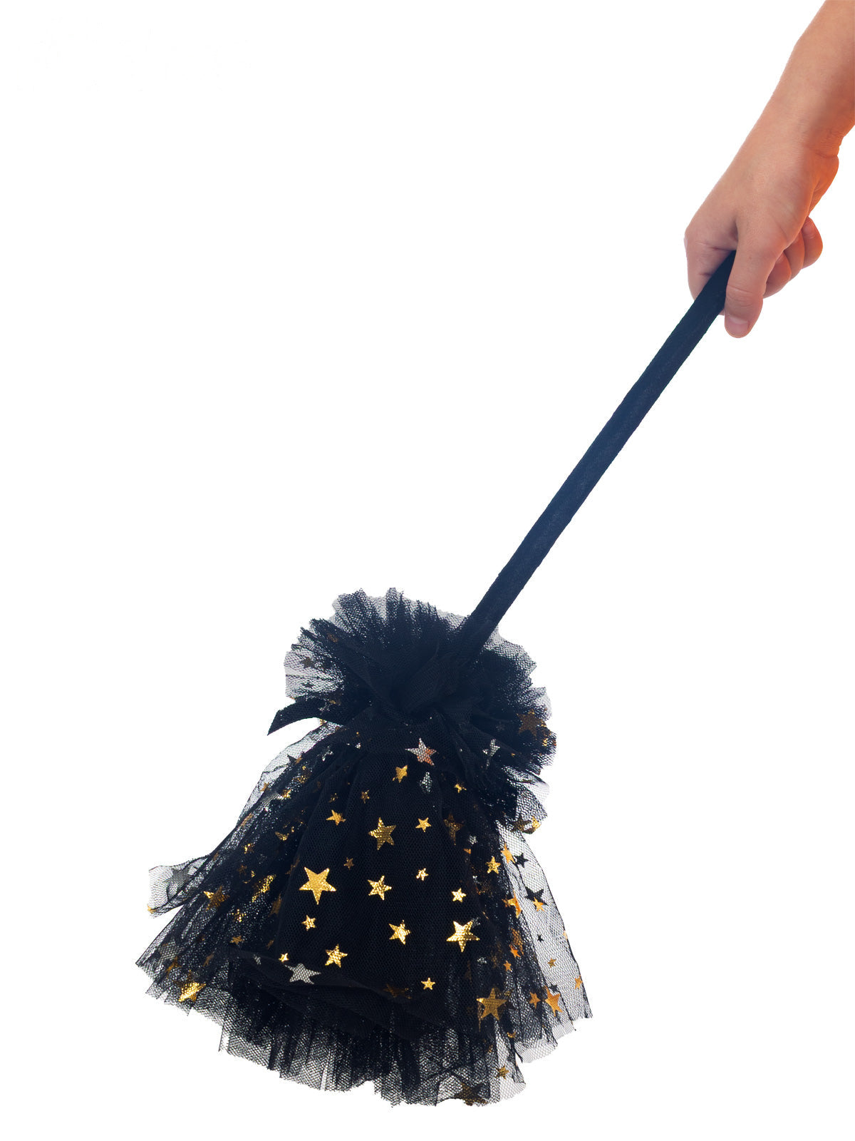 Witch Black & Gold Star Broom