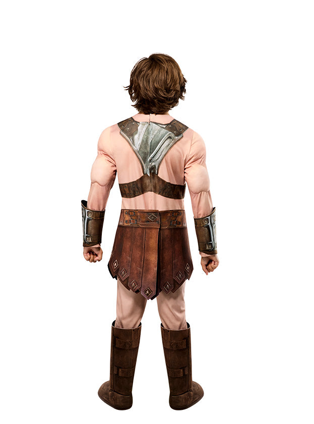 Back view of the He-Man Deluxe Muscle Costume, Child