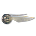 Golden Snitch with patterned ball and long feathered wings
