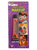 Tube of red creme face make-up in its retail packaging