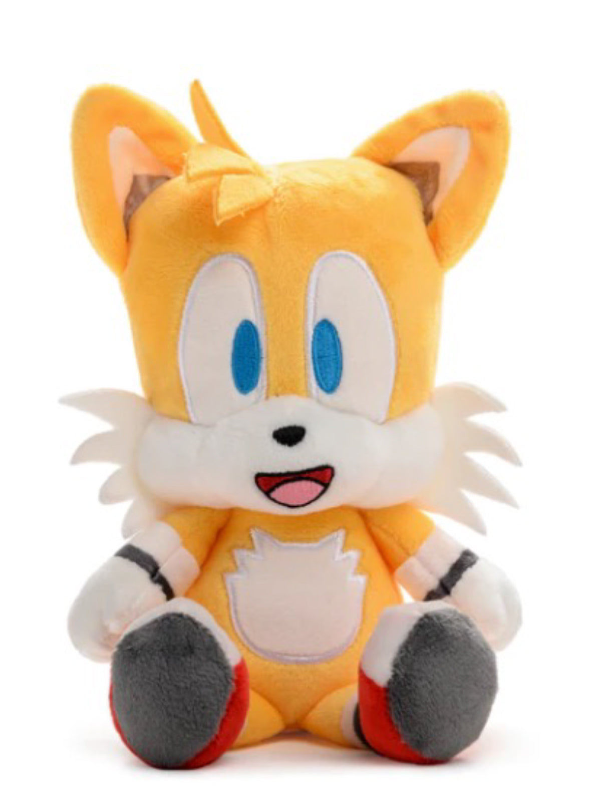 Seated 20cm Tails the Fox plush in orange and white
