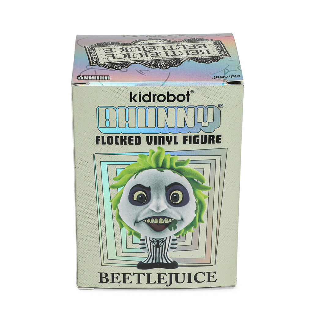 Front of the Beetlejuice Bhunny collector box with holographic print