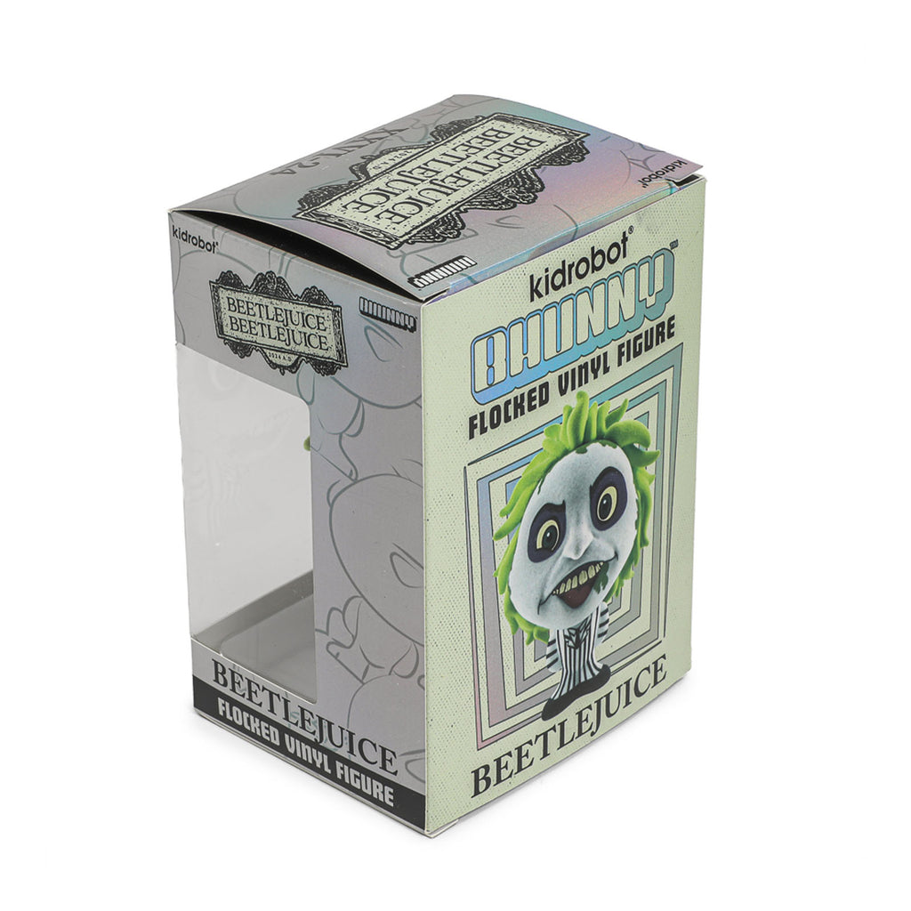 Window box angle showing the Beetlejuice figure inside