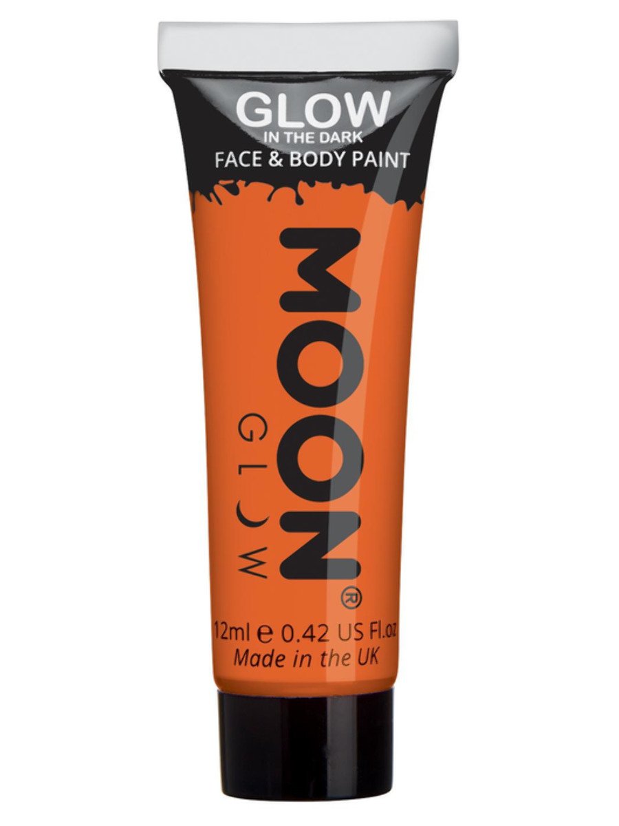 Glow In The Dark Face Paint By Moon Glow - Orange or Blue